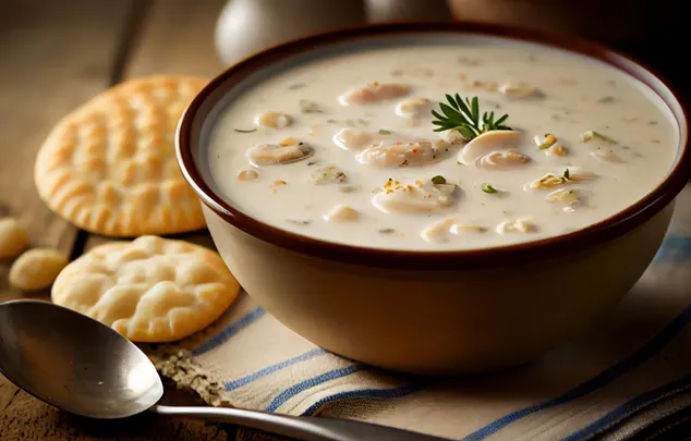 Clam chowder crémeux de Boston